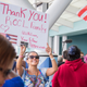 Family and friends welcome evacuees from islands affected by Hurricane Maria on Oct. 3, 2017, in Fort Lauderdale, Florida. Photo: AP